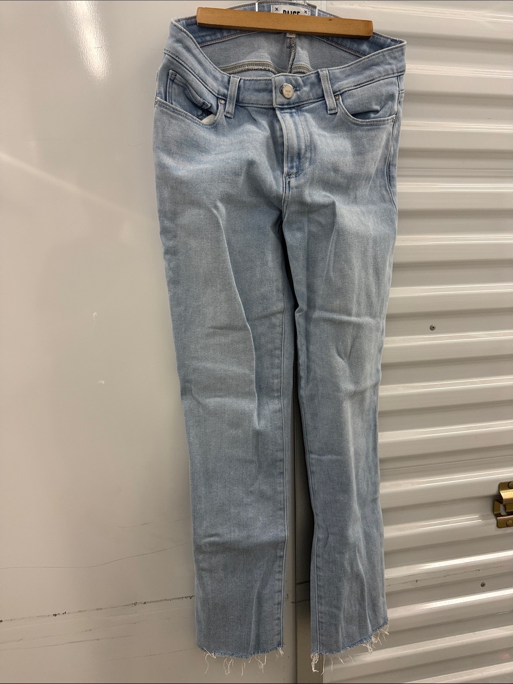 PAIGE Light Blue Straight-Leg Jeans